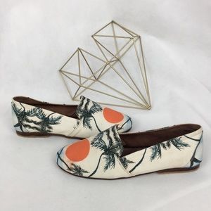Osborn Handcrafted Sunset Painted Canvas Flats